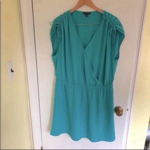 Banana Republic Short Sleeve Dress Teal Size: L